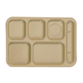 ML802S Thunder Group 14 1/2" X 10" RIGHT HAND 6 COMPARTMENT TRAY, SAND-Thunder Group