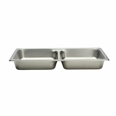 Libertyware 5002DV Full Size Divided Stainless Steel Steam Table Pan, 2-1/2" Deep 24 Gauge