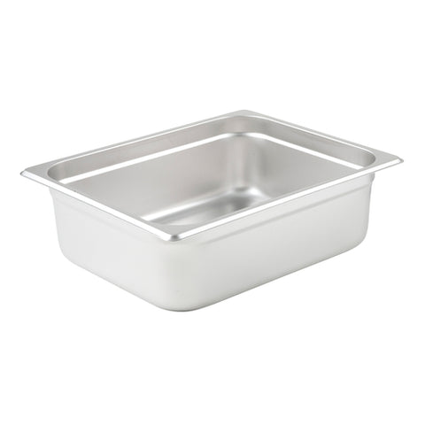 Winco SPJP-204 Anti-Jam Half Size Stainless Steel Steam Table Pan, 4" Deep