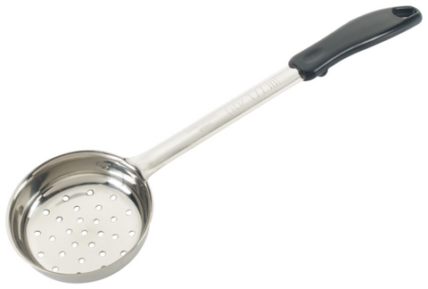 Winco FPP-6 6 oz Perforated One-Piece Food Portioner with Black Handle