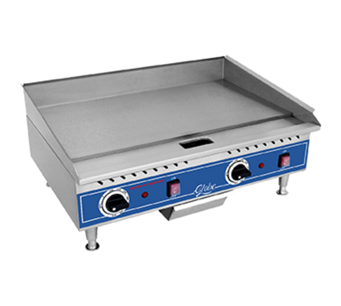 Globe Food Equipment PG24E 24 in Electric Countertop Griddle with Splash Guards