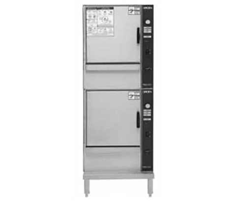 Groen (2)SSB-5GF SmartSteam100 Double-Stacked Gas Convection Steamer, 10-Pan, Natural Gas