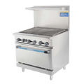TAR-36RB-LP Turbo Air 36" LP Gas Range Charbroiler Top w/ (1) Oven-Turbo Air