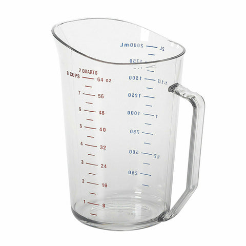 Cambro 200MCCW135 Camwear 2 Qt. Clear Polycarbonate Measuring Cup