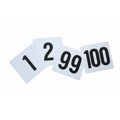 Winco TBN-100 Plastic Table Number Set, Numbers 1-100