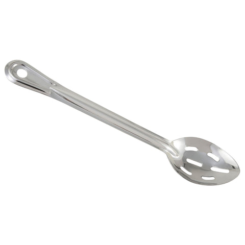 BSSN-13 WincoBasting Spoon, 13" long, slotted, one-piece, stainless steel, Prime, NSF-WINCO