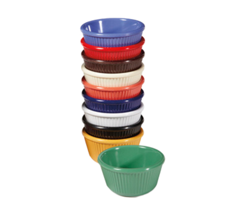 RM-401-IV GET 4 oz. Black Fluted Ramekin  -Each