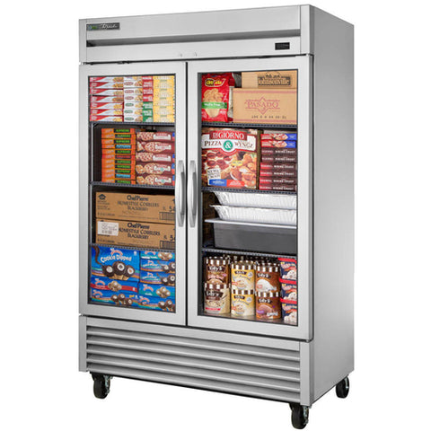 True TS-49FG-HC~FGD01 Two-Section Reach-In Glass Door Freezer, 115V