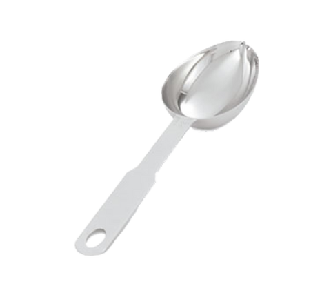 47056 Vollrath 1/4 Cup Oval Stainless Steel Measuring Scoop w/ Long Handle