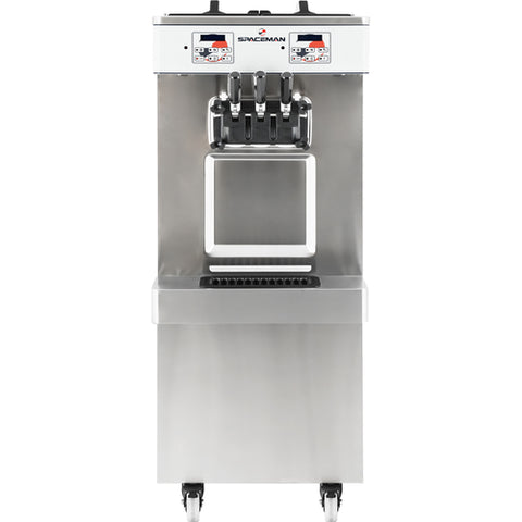 6250A-C Spaceman USA  Soft-Serve Machine, Floor Standing, (2) Flavors & (1) Twist, Air Pump Pressurized System