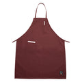 BA-PBG Winco Burgundy Full-Length Bib Apron w/ Pocket-WINCO
