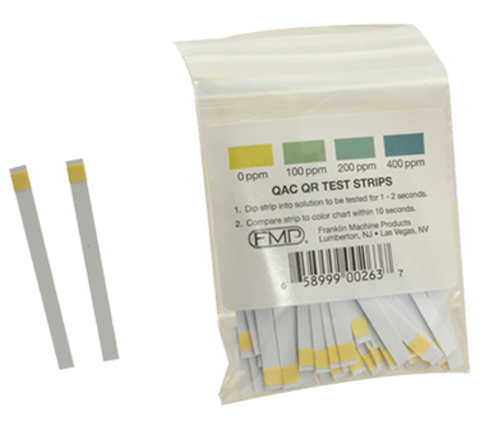 142-1363 FMP Quaternary Ammonia Sanitizer Test Strip Tape, Pack