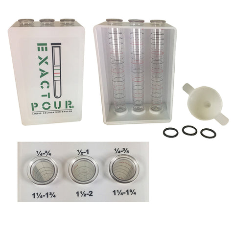 13-908 Spill Stop Liquid Calibration System Includes: Three Plastic Tubes, Exacto Pour™ Bar - Each-SPILL-STOP
