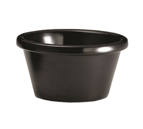 TableCraft RAM3BK 3 oz Black Smooth Melamine Ramekin