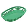 1076G Tablecraft 10-5/8" x 7" x 1-1/2" Green Chicago Platter Basket-Tablecraft Products