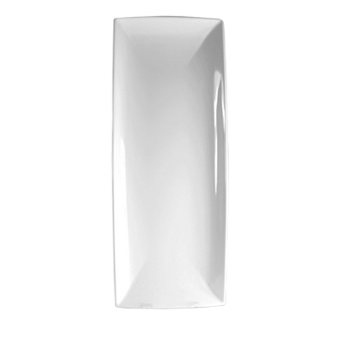 Thunder Group 49208WT Classic White 20" x 8" Rectangular Melamine Platter