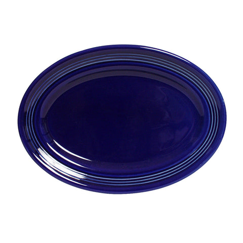 CCH-136 Tuxton Concentrix 13-3/4" x 10-1/2" Cobalt Oval China Platter