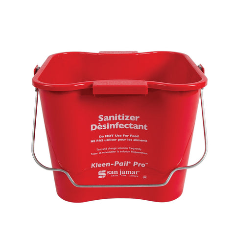 CFS Brands KPP256RD Kleen-Pail Pro 8 Quart Red Sanitizing Pail