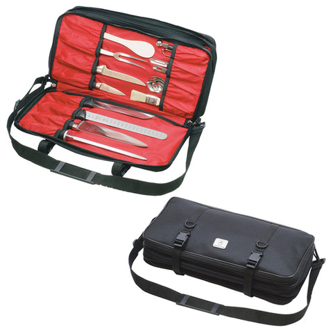 M30429M Mercer 21" x 10" x 4" Closed, Mercer Cutlery Triple-Zip Knife Case - Each-Mercer Culinary
