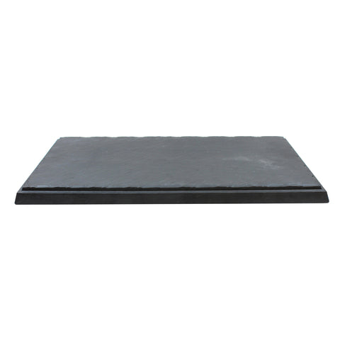 TableCraft MGD2112 Frostone Rectangular Faux Slate Melamine Display Tray, 21" x 12 7/8" x 1 1/8"