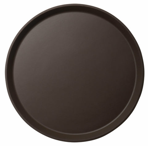 Cambro 900CT138 Camtread 9" Round Tavern Tan Non-Skid Fiberglass Serving Tray