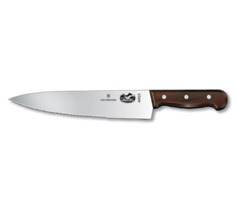 Victorinox Swiss Army 5.2030.25 10 inch Wavy/Straight Edge Chef's Sandwich Knife with Rosewood Handle