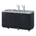 TCB-3SB-N6 Turbo Air 69" 2-Column Black Club Top Beer Dispenser w/ (3) 1/2 Barrel Keg Capacity-Turbo Air