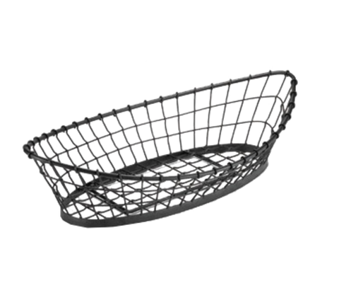 Tablecraft Products GMT2412 Grand Master Transformer Oblong Black Wire Basket 24" x 12" x 6"