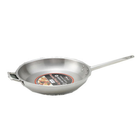 Winco SSFP-12 12" Stainless Steel Induction-Ready Fry Pan