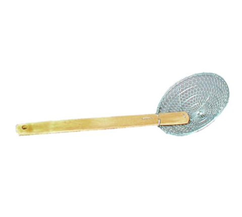 Town 42606 Coarse Mesh Skimmer, 6" Round Stainless Basket with Bamboo Handle