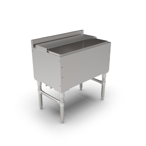 John Boos UBIB-1830-CP7-X 30" Slim-Line Underbar Ice Bin/Cocktail Unit with 7-Circuit Cold Plate