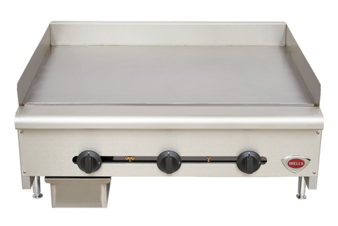 HDG-3630G Wells Natural Gas Heavy-Duty 36" Countertop Griddle