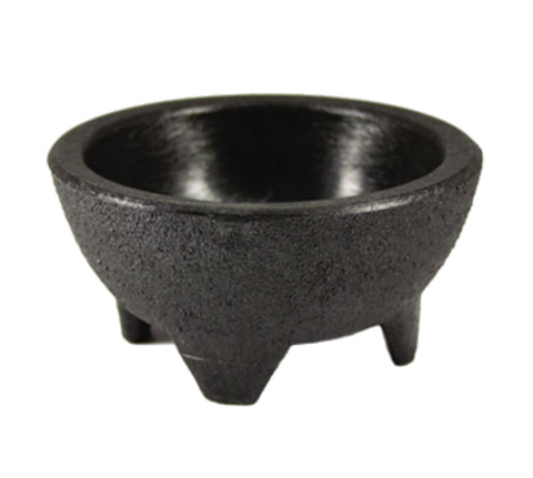 NHS1006-CH HS Inc Black 8 Oz. Molcajete Mediano Dish
