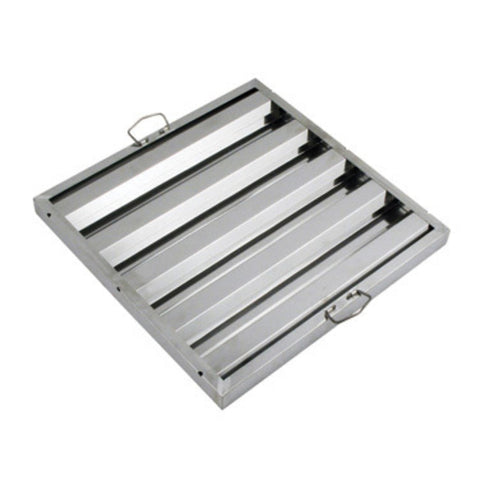 Winco HFS-2020 Stainless Steel Baffle Hood Filter, 20"W x 20"H