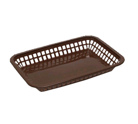 Tablecraft Products 1077BR Grande Platter Basket, 10-3/4" x 7-3/4" x 1-1/2\" Brown Polypropylene