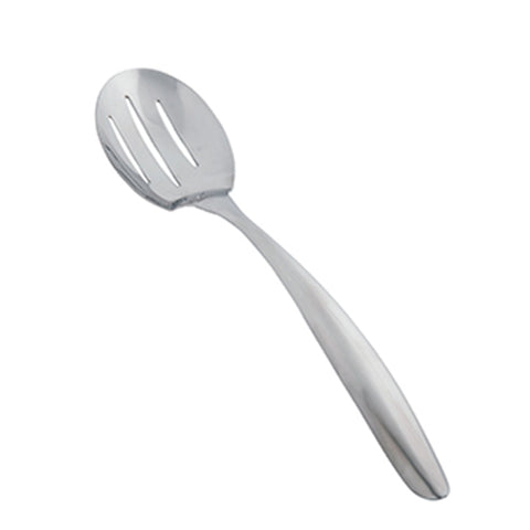 Tablecraft Products 3334 Dalton II Collection Brushed Stainless Steel Slotted Spoon with Hollow Handle