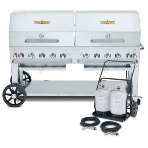 CV-MCC-72RDP Crown Verity 72" Club Series Mobile Cart Grill with Tank Cart, LP