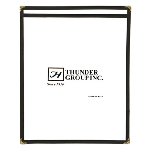 PLMENU-1BL Thunder Group 8-1/2" x 11" Blue 1 Pocket Menu Cover-Thunder Group