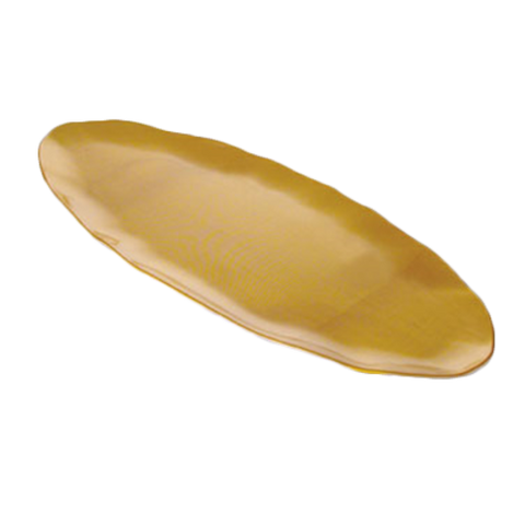 Thunder Group RF2024G 24" x 10" Gold Pearl Oval Melamine Platter