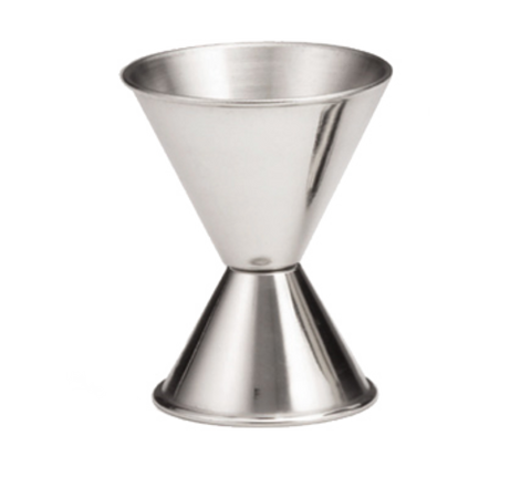 TableCraft 1206 Classic Style Double Jigger, 1 oz & 2 oz, 18/8 Stainless Steel