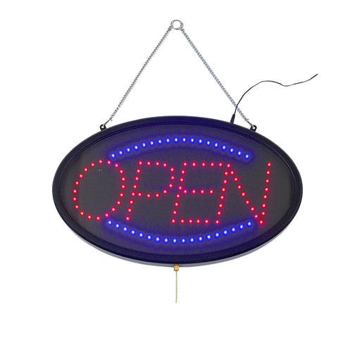 Winco LED-10 "Open" LED Sign, Oval