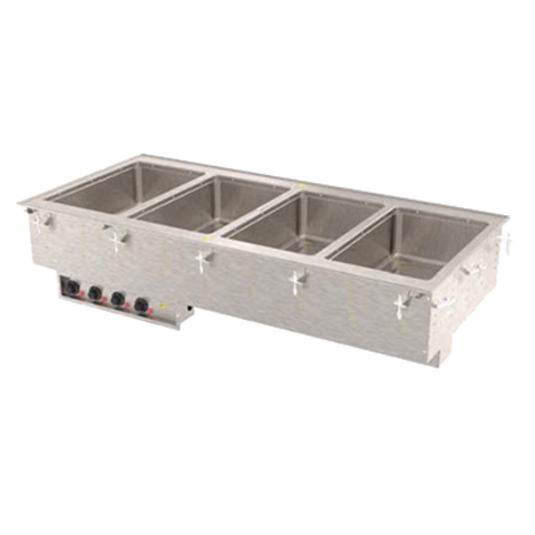 Vollrath 3640660 Four-Well Modular Drop-In Hot Food Well, 120V/2500W, Auto-Fill, Manifold Drain