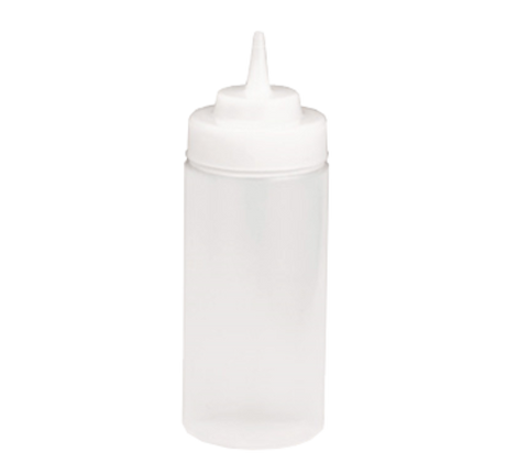 TableCraft 31763C 16 oz Widemouth Squeeze Bottle, Clear with Wide TipTop