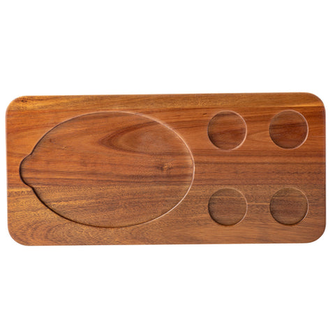 Tablecraft Products 10709 Rectangular Fajita Serving Board, Acacia Wood, 18.5" x 8.75"