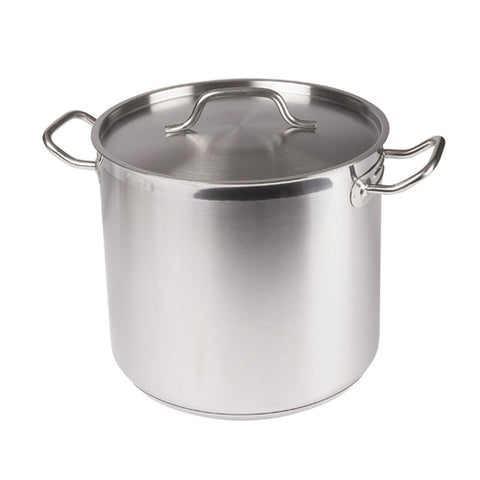 SST-16 Winco 16 Qt. Stainless Steel Stock Pot w/ Lid-WINCO