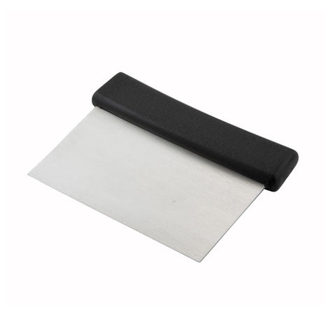 Winco DSC-2 Dough Scraper with Black Plastic Handle and Stainless Steel Blade