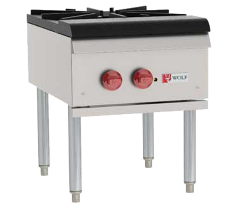 Wolf WSPR1 18 inch Single-Section Stock Pot Range, 110,000 BTU