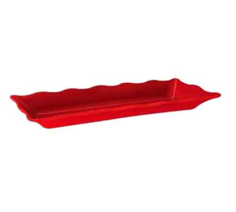 ML-87-RSP GET 17-1/2" x 6-3/4" Red Bake & Brew Tray w/ Rubber Feet-GET ENTERPRISES