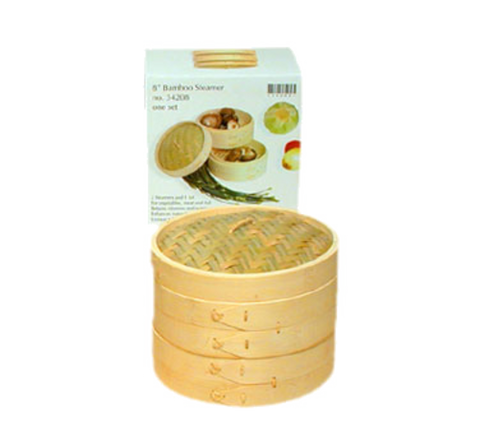 Town Food Service 34208 8" Bamboo Steamer Set