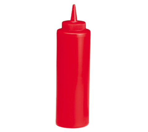 Tablecraft 112K 12 oz. Red Cone Tip Squeeze Bottle